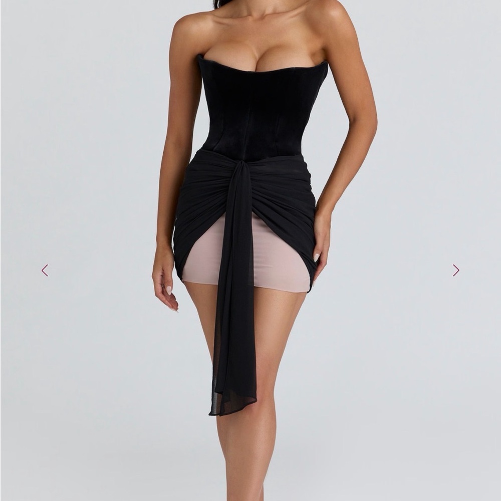 NWOT Gorgeous Rare House of CB Black and Pink Mini Dress